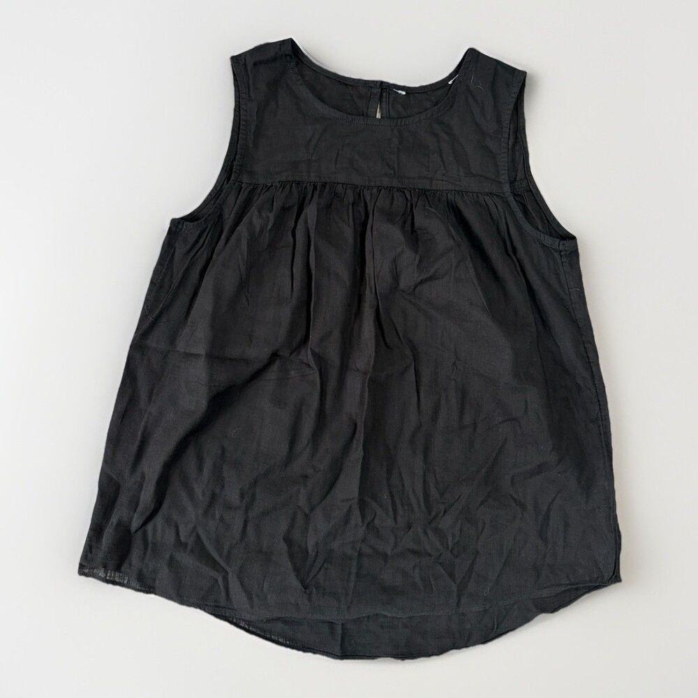Black Sleeveless Sonoma Top Small Breathable Casual Minimalistic Blouse